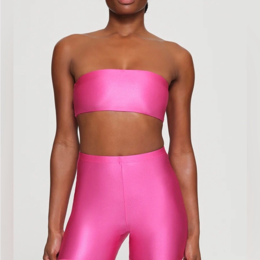 SKIMS Shine Spandex Jersey Pink Bandeau